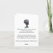 WILDERNESS WOLF Poem sur une carte de voeux (Dos)