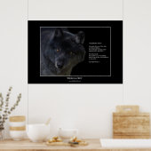 WILDERNESS WOLF Poster met gedicht (Keuken)