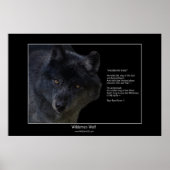 WILDERNESS WOLF Poster met gedicht (Voorkant)