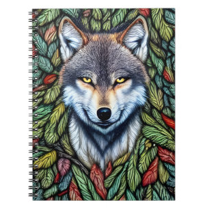 Wilderness Woodland Predator Wolf Notitieboek
