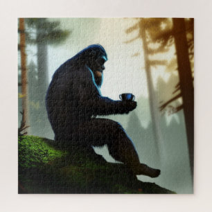 Wildernis Bos Bigfoot Ochtend Rustige Koffie Legpuzzel
