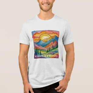 Wildernis is een noodzaak, red onze openbare grond Tri-Blend shirt