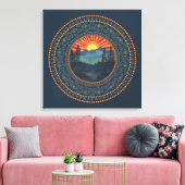  wildernis Sunset Dot Mandala Canvas (Insitu (Woonkamer))