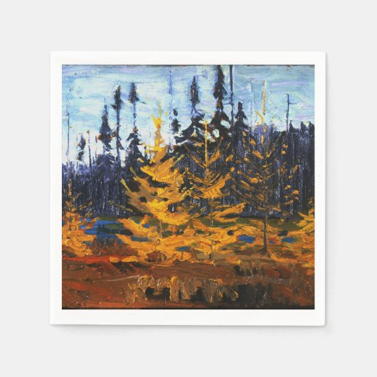 wildernis Tom Thomson Tamaracks Servet (Voorkant)