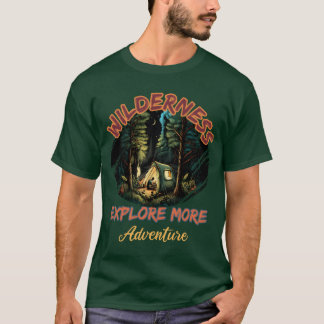 Wildernis Verken Meer Avontuur Kamperen vrienden T-shirt