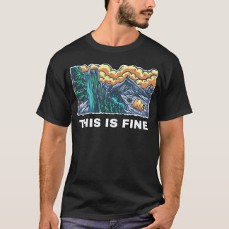 Wildernisleven voor kampeerliefhebbers vintage t-shirt