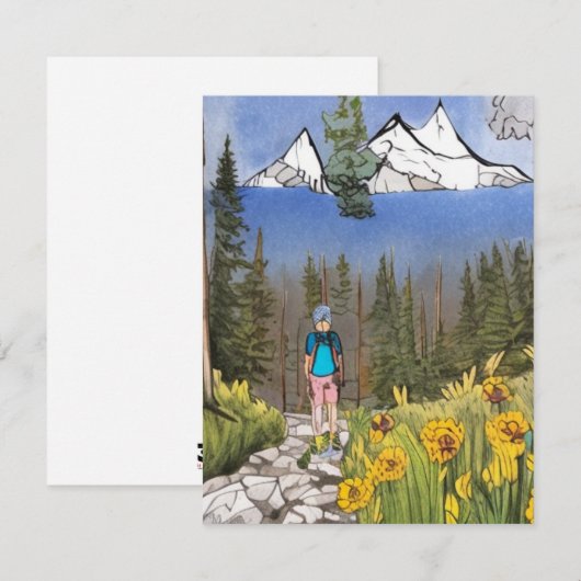 wilderniswandeling notitiekaartje (Voorkant / Achterkant)