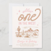 Wildest One in the West First Birthday Invitation Kaart (Voorkant)