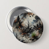 Wildfire Aftermath Abstracte Kunst Button (Voorkant /achterkant)