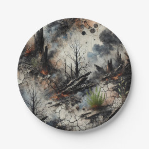 Wildfire Aftermath Artistic Paper Bord