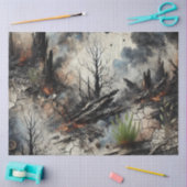 Wildfire Aftermath Artistic Tissue Paper Tissuepapier (Craft)