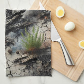 Wildfire Aftermath Artistique Serviette de cuisine (Quart Plié)
