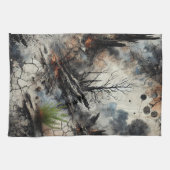 Wildfire Aftermath Artistique Serviette de cuisine (Horizontal)