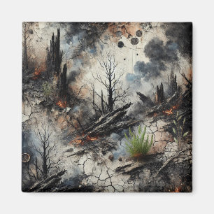 Wildfire nasleep Abstracte kunstmagneet Magneet