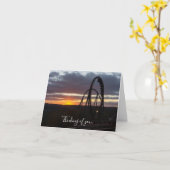 Wildfire Sunset Dinking of You Kaart (Gele Bloem)