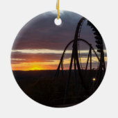 Wildfire Sunset Keramisch Ornament (Achterkant)