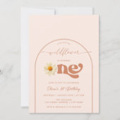 Wildflower 1e verjaardag Modern Kaart (Voorkant)