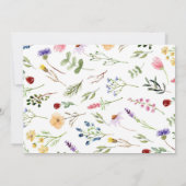 Wildflower 1e verjaardag uitnodiging (Achterkant)