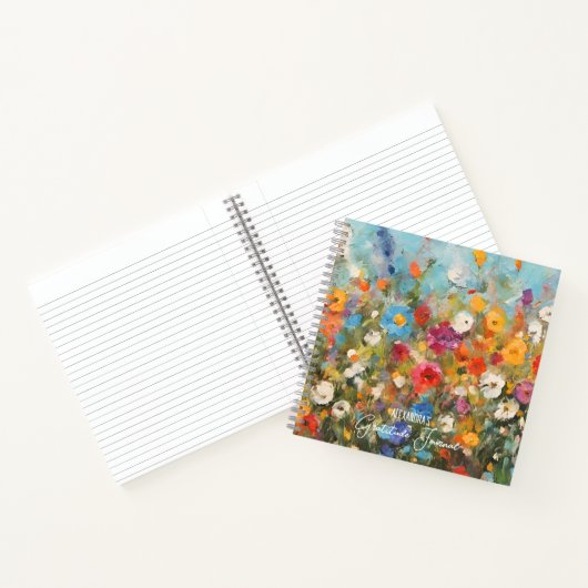 Wildflower Aangepaste Naam Dankbaarheid Journaal Notitieboek (Binnen)