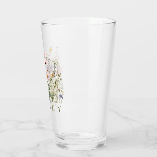 Wildflower aangepaste naam glas (Links)