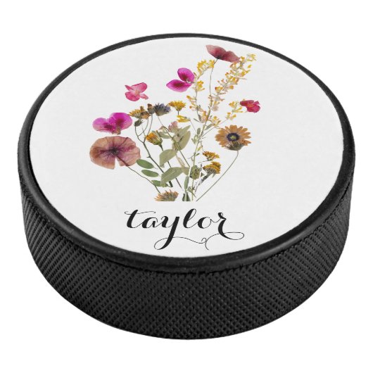 Wildflower aangepaste naam hockey puck (3/4)