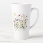 Wildflower aangepaste naam latte mok (Rechts)