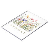 Wildflower aangepaste naam notitieboek (Linkerzijde)