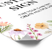 Wildflower aangepaste tabel teken poster (Hoek)