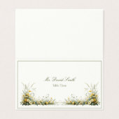  Wildflower Aangepaste Tabelnummertenten Kaart (Buitenkant ongevouwen)