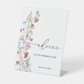Wildflower advies reclamebord met voetstuk (Voorkant)