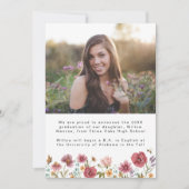 Wildflower Afstuderen Aankondiging Meisje 5 Foto's (Voorkant)