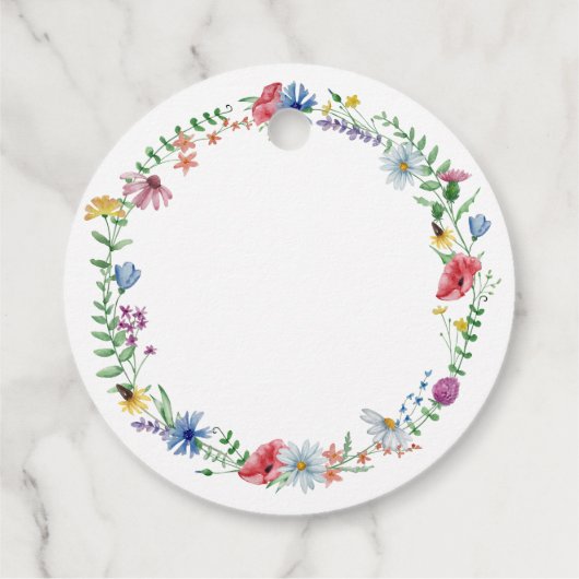 Wildflower Afstuderen Bedankjes Labels (Achterkant)