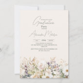 Wildflower Afstuderen Boho Land Bloemen Kaart (Voorkant)