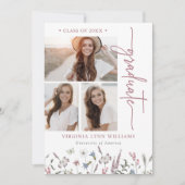 Wildflower Afstuderen Foto Aankondiging (Voorkant)