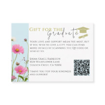 Wildflower Afstuderen Gift Enclose Kaart