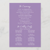 Wildflower and grasses watercolor wedding program programma (Achterkant)