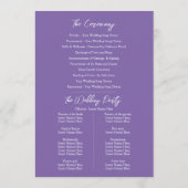 Wildflower and grasses watercolor wedding program programma (Achterkant)