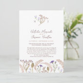 Wildflower and grasses watercolor wedding program programma (Staand voorkant)