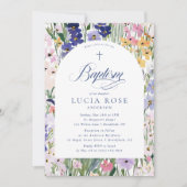Wildflower Arch Baptism Invitation (Devant)