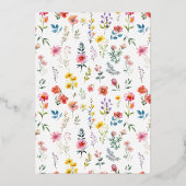 Wildflower Arch Wedding Save the Date Folie Uitnodiging (Achterkant)