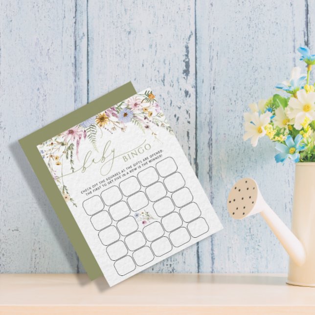 Wildflower Baby Bingo Game Kaart (Creator heeft geüpload)