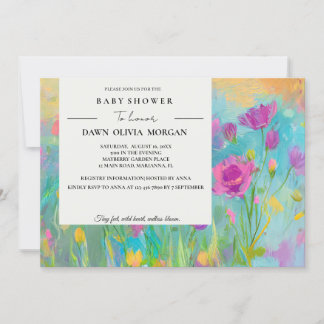 WILDFLOWER BABY BLOEMEN BABY SHOWER UITNODIGING