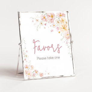 Wildflower Baby in Bloom Baby Shower Favoring Poster