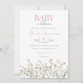 Wildflower Baby in Bloom Baby Shower Invitation (Devant)
