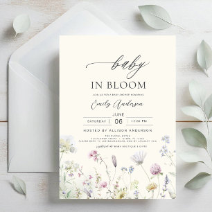 Wildflower Baby in Bloom Baby shower Tuin Kaart
