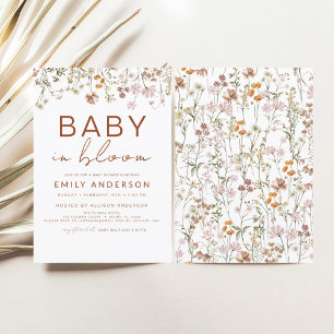 Wildflower Baby in Bloom Baby shower Tuin Kaart
