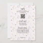 Wildflower Baby in Bloom Girl All in One Shower Kaart (Achterkant)