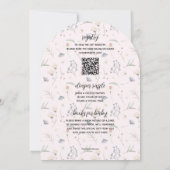 Wildflower Baby in Bloom Girl All in One Shower Kaart (Achterkant)