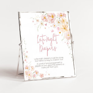 Wildflower Baby in Bloom Late Night Luiers Poster