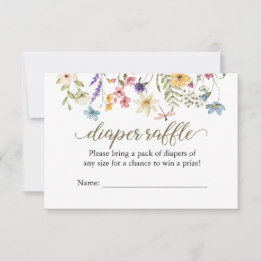 Wildflower Baby In Bloom Luiers Raffle Kaart